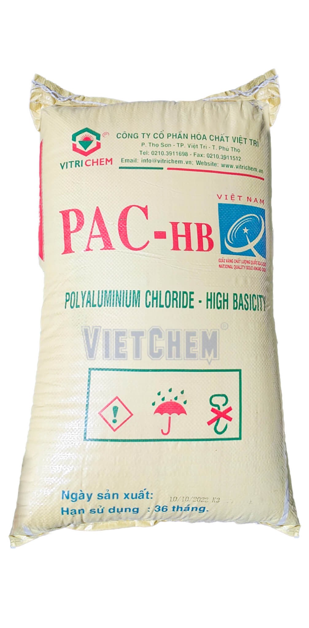 Poly Aluminium Chloride (PAC-HB), Việt Nam, 25kg/bao