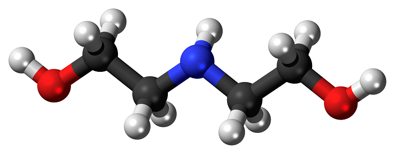 diethanolamine-3d-ball
