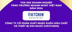 VIETCHEM nằm trong bảng xếp hạng FAST500 – Top 500 Doanh nghiệp tăng trưởng nhanh nhất Việt Nam năm 2024
