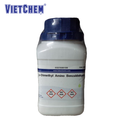 para-Dimethylaminobenzaldehyde PA C9H11NO, Ấn Độ, 1Kg/lọ hoặc 100g/lọ