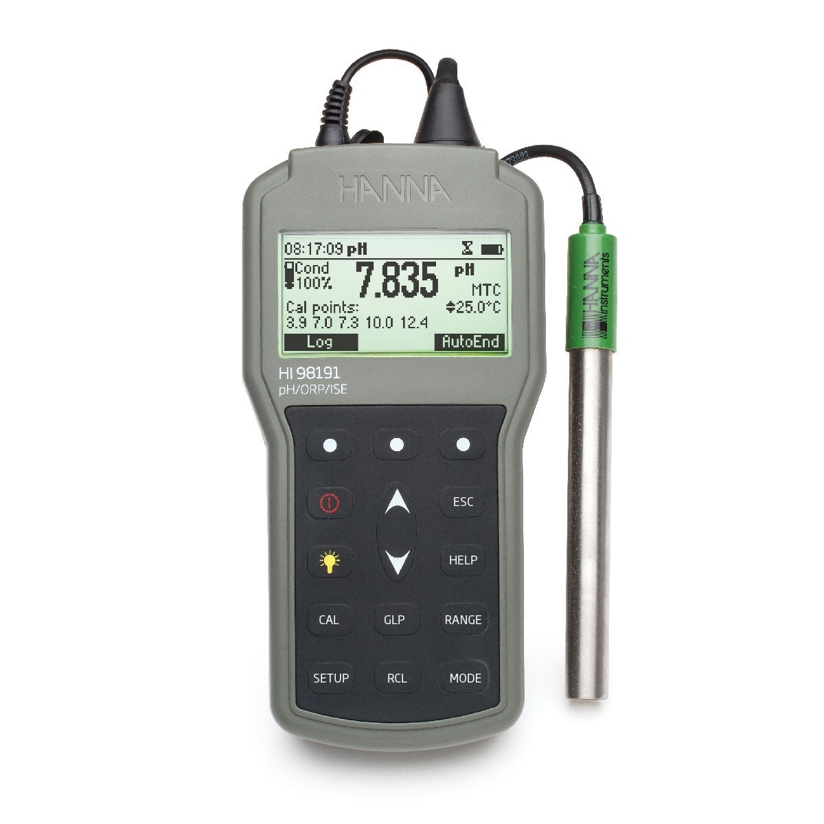 Máy đo pH/ORP/ISE/Nhiệt độ chống thấm nước HI98191 Hanna