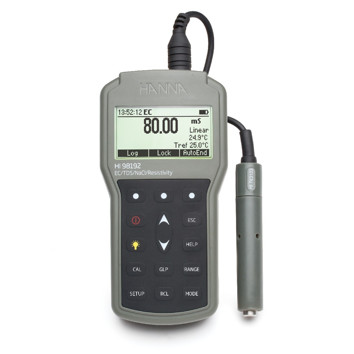 Máy đo EC/TDS/Trở kháng/Độ mặn/Nhiệt độ chống thấm nước HI98192 Hanna