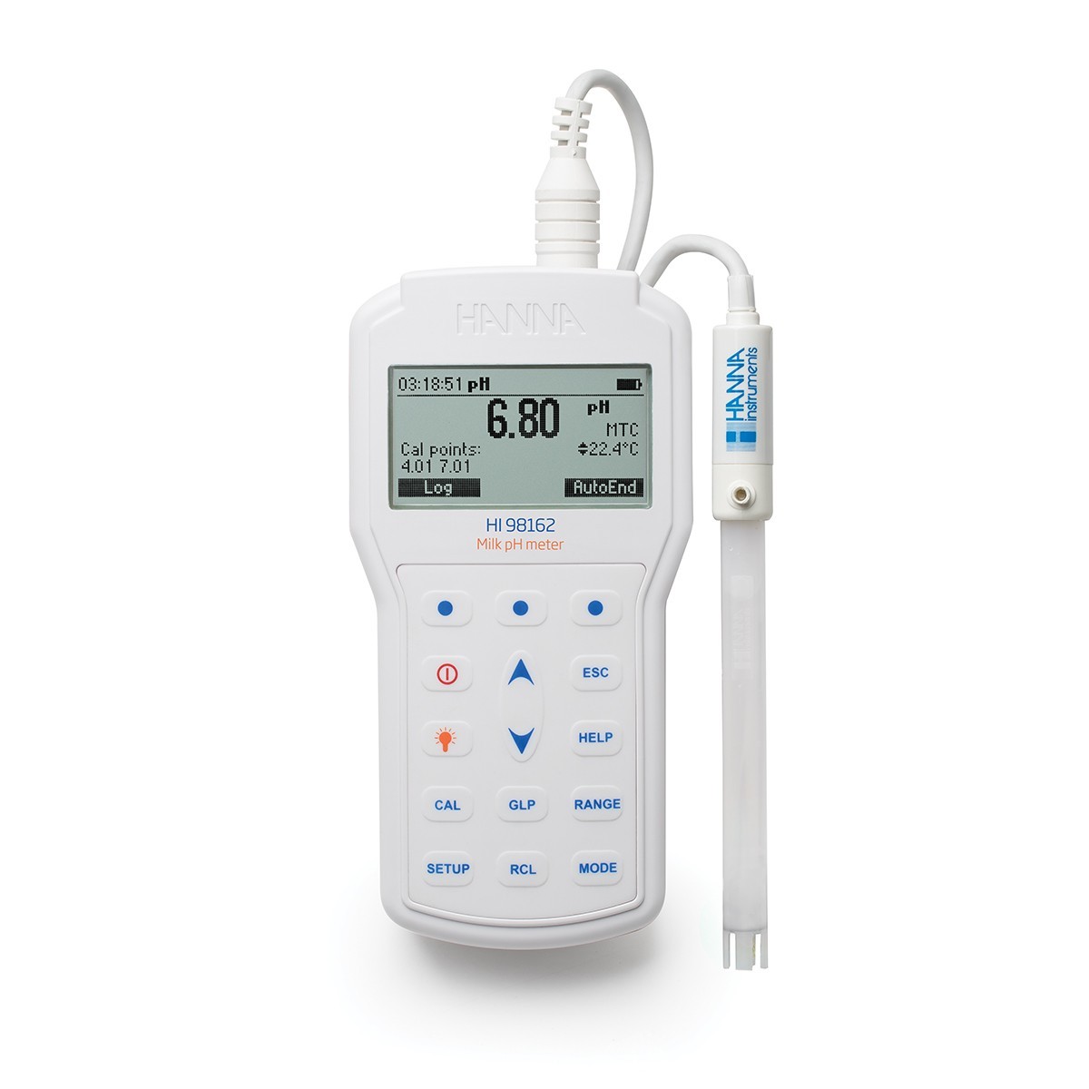Máy đo pH/Nhiệt độ trong sữa HI98162 Hanna