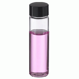 Chai vial trắng 12 ml, nắp vặn đen Phenolic 15-425 có đệmcao su 14B, 19x68mm Wheaton
