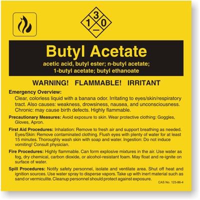 Cảnh báo nguy hiểm của Butyl Acetate