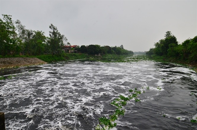 Sông nhuệ đang bị ô nhiễm nặng nề vì rác thải