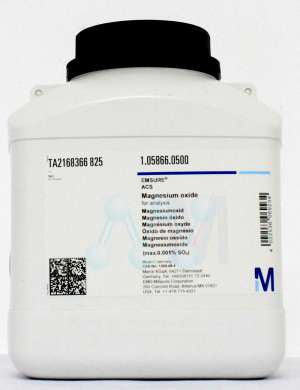 Magnesium oxide for analysis (max.0.001% SO₄) EMSURE® ACS 500g Merck