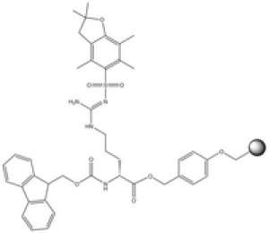 Fmoc-D-Arg(Pbf)-Wang resin (100-200 mesh) Novabiochem® 1g Merck