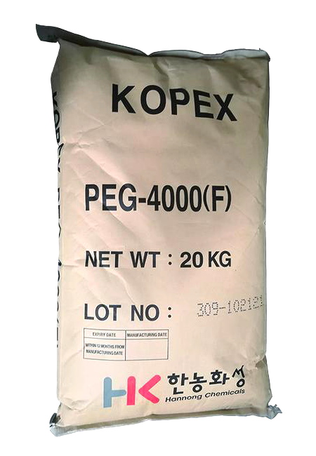 Polyethylene glycol (PEG 4000), Hàn Quốc, 20kg/bao