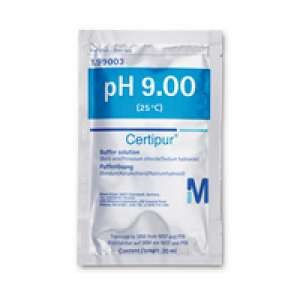 Buffer solution (boric acid/potassium chloride/sodium hydroxide solution), traceable to SRM from NIST and PTB pH 9.00 (25°C) Certipur®