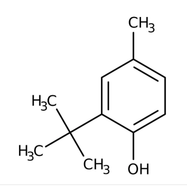 2-tert-Butyl-4-methylphenol, 99%, 100g, Acros
