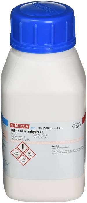Citric acid anhydrous GRM6826-500G Himedia