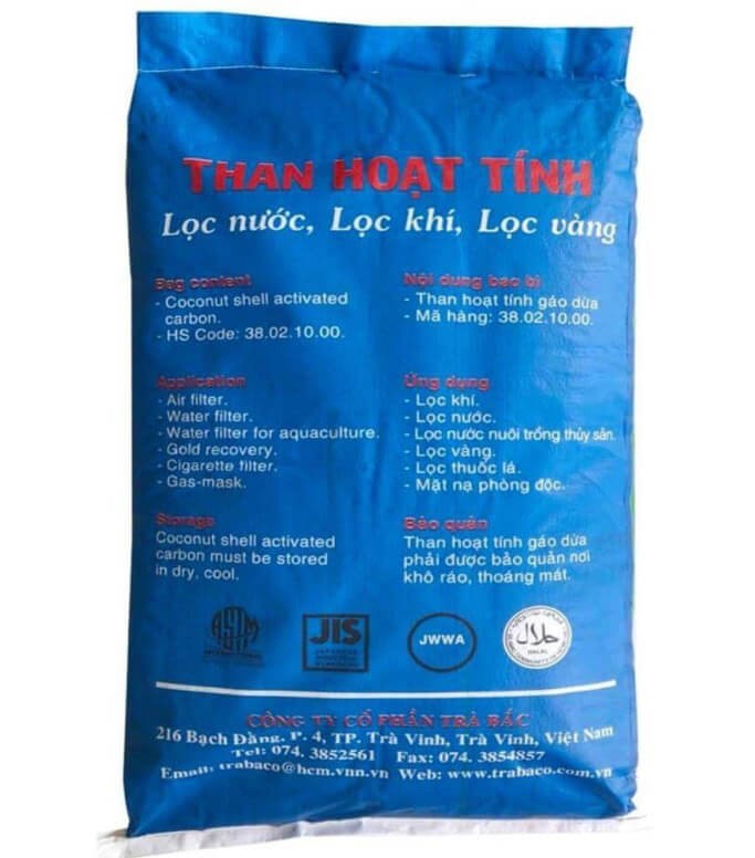 Than bột hoạt tính, Việt Nam, 25kg/bao