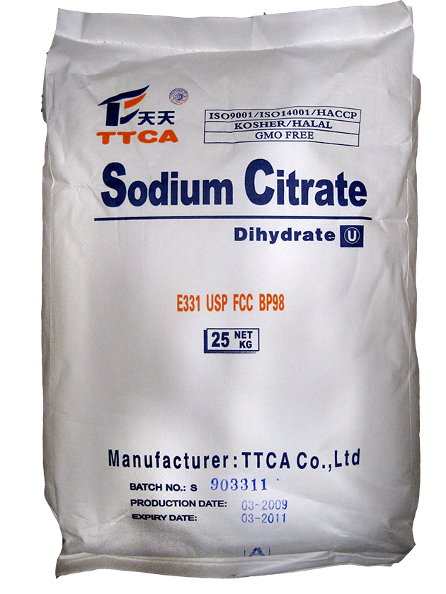 Sodium citrate dihydrate Na3C6H5O7.2H2O