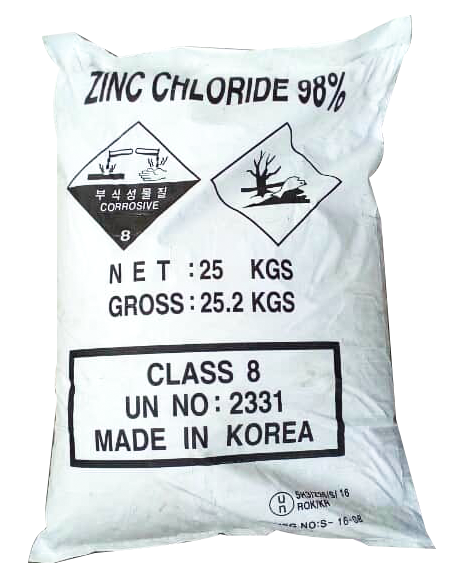 Zinc chloride ZnCl2 98%, Trung Quốc, 25kg/bao