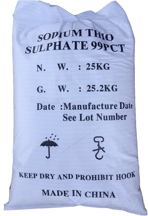 Sodium thiosulfate 99% Na2S2O3.5H2O, Trung Quốc, 25kg/bao