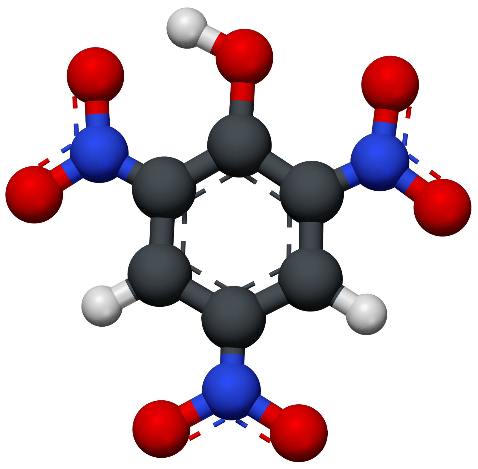 Cấu tạo phân tử của Axit picric 