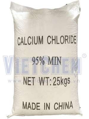 Calcium chloride CaCl2 94%, 95%, 96%, Trung Quốc, 25kg/bao