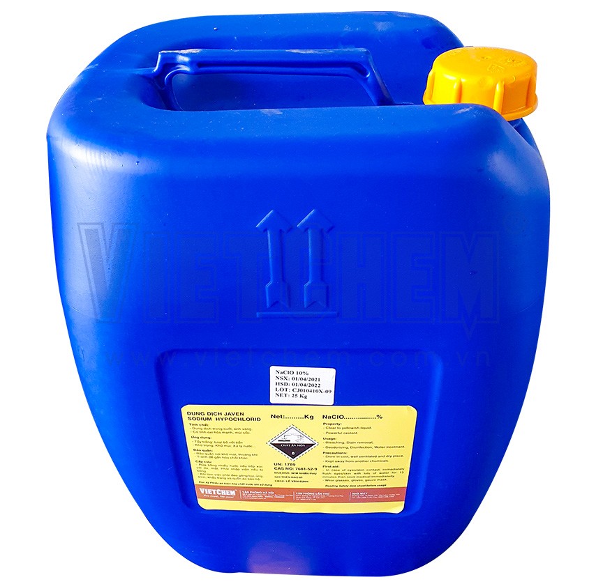 Tác dụng và liều dùng của natri hypoclorit trong xử lý nước và làm sạch