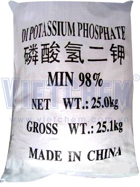 Potassium hydrophosphate K2HPO4 98%, Trung Quốc, 25kg/bao