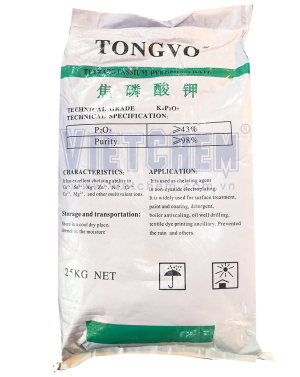 Tetrapotassium pyrophosphate K4P2O7, Trung Quốc, 25kg/bao