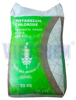 Potassium chloride 98% KCl, Israel, 25kg/bao