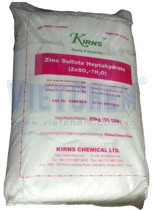 Zinc sulfate heptahydrate ZnSO4.7H2O 98%, Trung Quốc, 25kg/bao