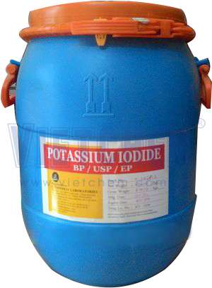Potassium iodide KI 99%, Ấn Độ, 25kg/thùng