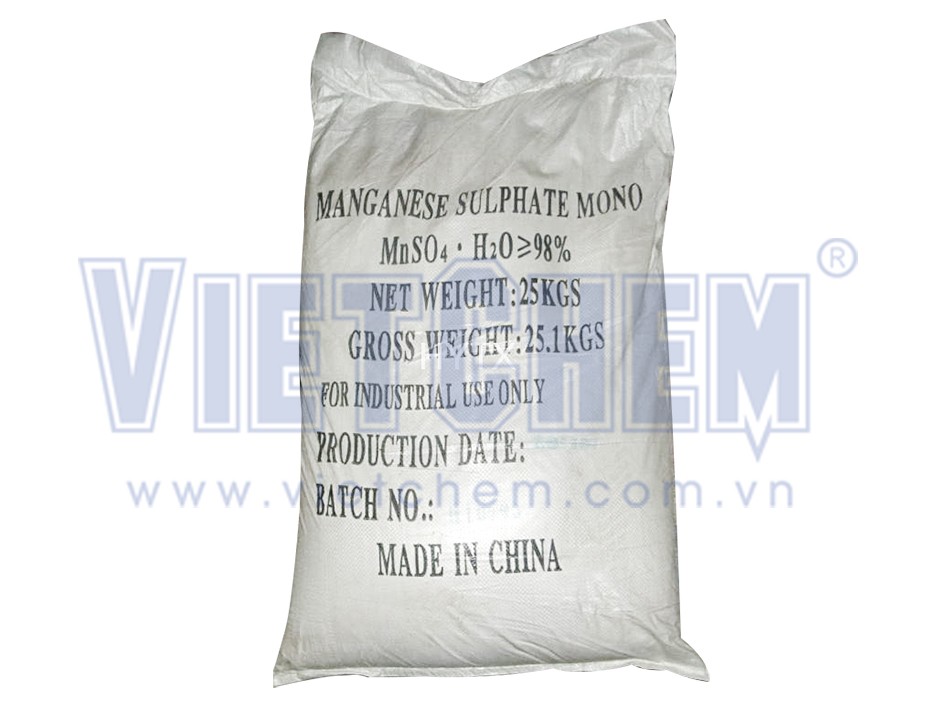 Manganese sulphate MnSO4.H2O 98%, Trung Quốc, 25kg/bao