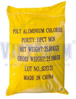 PAC Tenor 31%( poly aluminium chloride), Trung Quốc, 25kg/bao