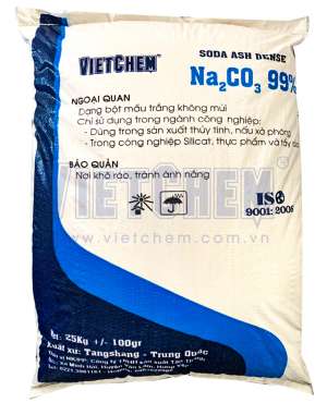 Sodium carbonate (Soda ash dense) Na2CO3 99%, Trung Quốc, 25kg/bao