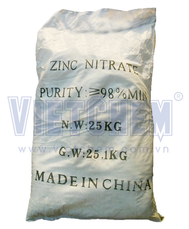 Zinc nitrate Zn(NO3)2.6H2O 98%, Trung Quốc, 25kg/bao