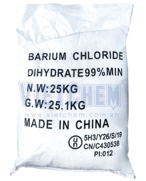 Barium chloride BaCl2.2H2O 99%, Trung Quốc, 25kg/bao