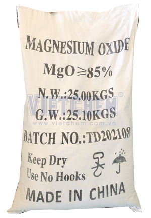 Magnesium Oxide MgO 85%, Trung Quốc, 50kg/bao