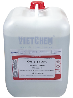 Cồn y tế C2H5OH 96%, Việt Nam, 20 lít/can