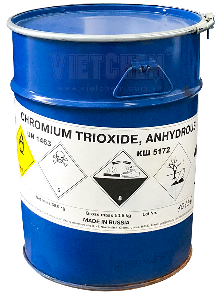 Chromium trioxide CrO3 99%, Nga, 50kg/thùng