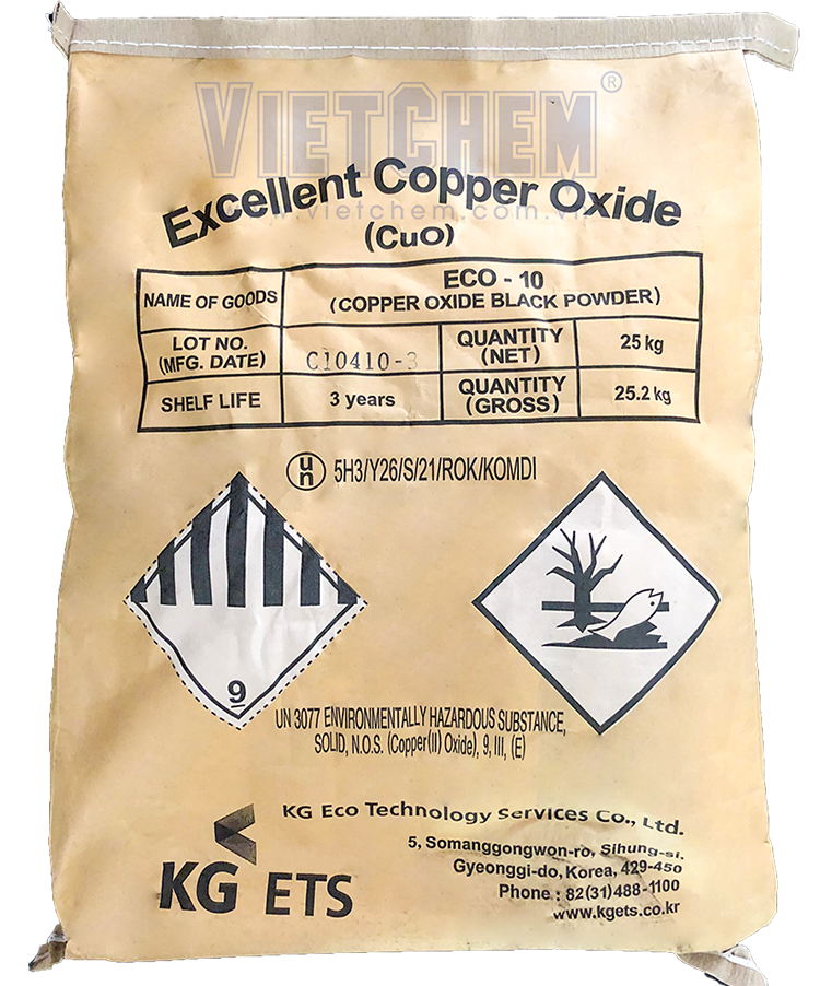 Copper(II) oxide CuO, Hàn Quốc, 25kg/bao