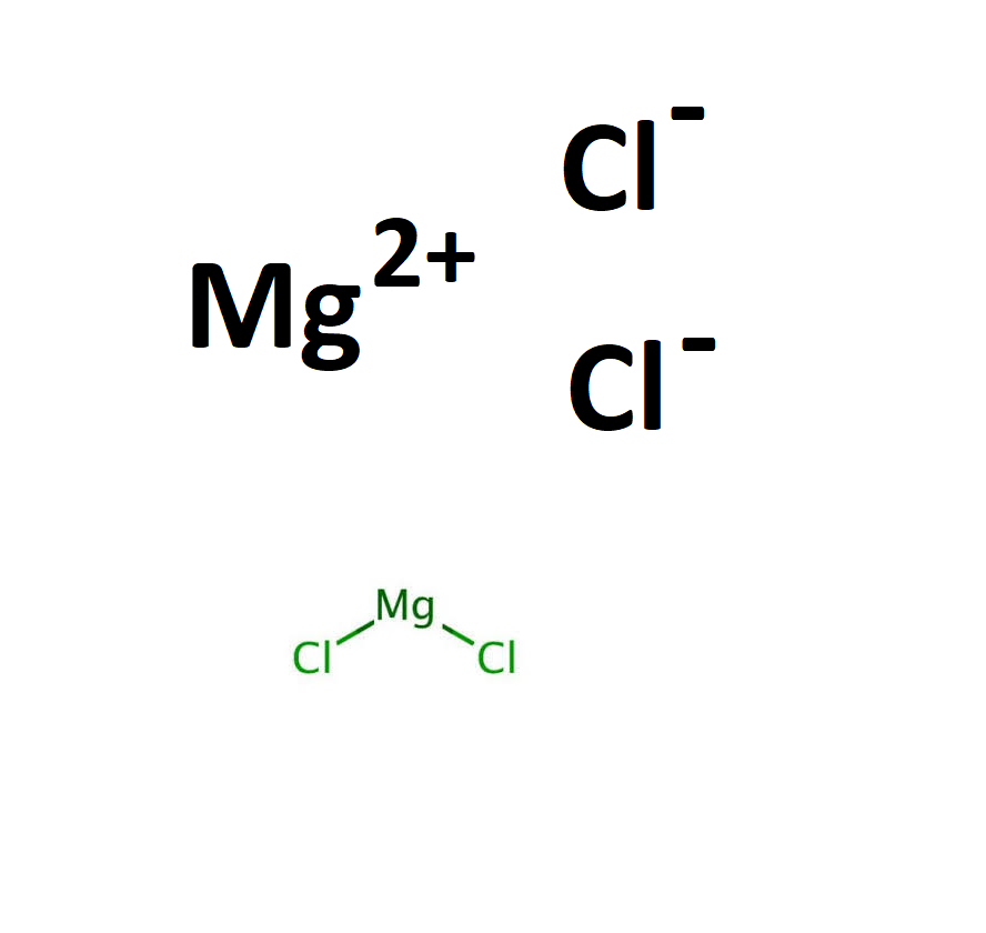 Magie clorua sở hữu công thức chất hóa học MgCl2