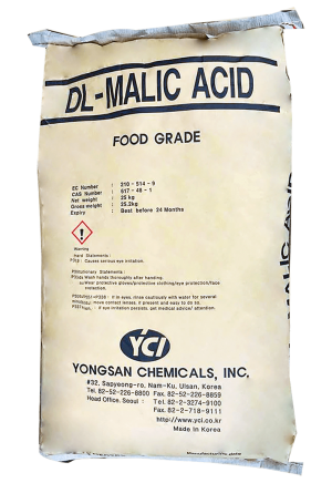 Acid malic C4H6O5, Hàn Quốc, 25kg/bao